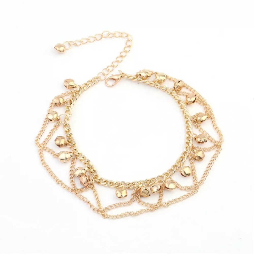 Skye Gold Bell Chain Anklet - Picture 3 of 3
